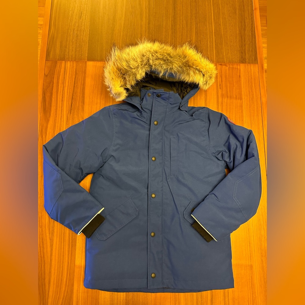 Canada Goose Youth Large Logan Parka Pacific Blue